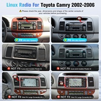 Autoradio 9 pouces avec système Linux pour Toyota Camry 2002-2006, Carplay sans fil, Android Auto, GPS, Bluetooth, FM/AM, DSP, égaliseur, lecteur multimédia