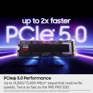 1TB PCIe 5.0x4 <b>M.2</b> 2280 Internal Seq <b>SSD</b> 9100 PRO 14,800MB/s AI Computing for Heavy-Duty Gaming Workstations Laptops Internal SS - Product Image 2