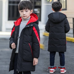 Manteau d'hiver à capuche pour garçon, veste mi-<span class=keywords><strong>longue</strong></span> en coton, vêtements d'extérieur pour enfants, capuche, collection - Product Image 4