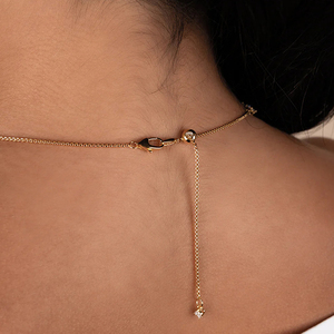 Collier ras-<span class=keywords><strong>de</strong></span>-<span class=keywords><strong>cou</strong></span> Gemnel <span class=keywords><strong>de</strong></span> luxe <span class=keywords><strong>en</strong></span> moissanite, argent sterling 925, plaqué <span class=keywords><strong>or</strong></span>, chaînes blanches brillantes, personnalisable - Product Image 4