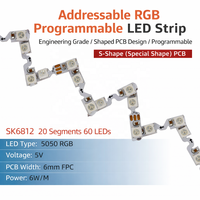 Promotion : Bande LED adressable SK6812 5050 RGB DC5V 60 LED, module LED flexible en forme de S pour éclairage de lettres lumineuses