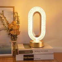 Lampe de table en cristal de luxe nordique moderne BIFANG, élégante, avec charge USB, contrôle tactile, lampe de chevet moderne en cristal à piles