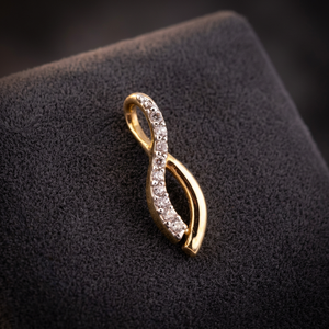 Colgante de Oro Amarillo de 18K de Grado Premium para Mujer P-4975, Elegante y Lujoso, Hecho a Mano con Engaste de Garras, Diamante, Estilo Casual/Deportivo, Tercera Opción - Product Image 2