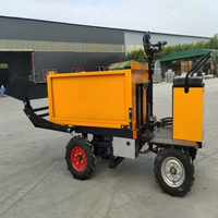 JUNCHI ZOP-160 Minivolcadora Hidráulica Multifuncional de Tres Ruedas, Capacidad de Carga 1000kg, 1800W, Carretilla Eléctrica Tipo Motocicleta con Cesta