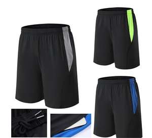 Pantalones cortos deportivos de verano con cierre de cordón alto personalizables, de secado rápido, transpirables, antiarrugas, tejido informal, método sólido - Product Image 3