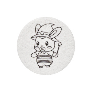 Éponge à peindre lapin et bébé, 6g, en coton et pâte de bois, jouet anti-stress pour enfants de 3 à 6 ans, jouets de dessin - Product Image 2