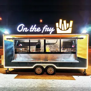 Volledig Apparatuur Mobiele Food Truck Gebruikt Snelle Crêpe Voedsel Trucks Concessie Trailer Met Extension Voor Kleine Bedrijven