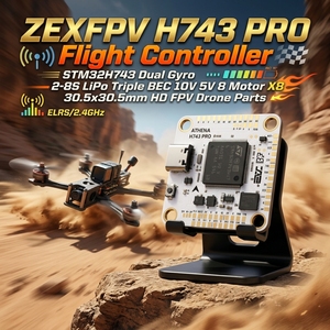 Controller di Volo ZEXFPV H743 PRO STM32H743 con Doppio Giroscopio, <span class=keywords><strong>2</strong></span>-8S LiPo, Triplo BEC 10V 5V <span class=keywords><strong>8</strong></span>, per Droni FPV HD X8 30.5x30.5mm - Product Image 1
