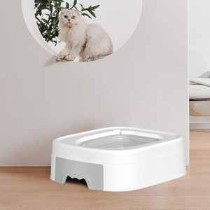 กระบะทรายแมวทรงสี่เหลี่ยมแบบเปิด ทำจากพลาสติก ABS สำหรับฝึกแมว - Product Image 4