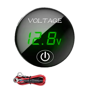 Lider teknoloji 5-48V yeşil mavi LED ekran dijital voltmetre açma-kapama dokunmatik düğme evrensel ölçüm DC gerilim akım araba - Product Image 2