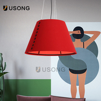 Lampe acoustique en feutre de fibre de polyester ignifuge, insonorisante et anti-moisissure, moderne et simple, personnalisée, garantie 1 an pour les plafonds