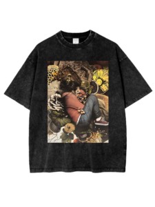 Camiseta de Manga Corta de Algodón Personalizada de Alta Calidad, Sudadera con Capucha Blanca, Cuello Redondo para Parejas, 260 Gramos, Impresión de Espuma de Calidad de Marca, <span class=keywords><strong>Gallery</strong></span> Offs - Product Image 6