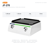 Agitateur plat à mouvement alternatif JF-270, 2-300 tr/min, amplitude 20 mm, charge 8 kg, plateforme 280 x 240 mm, mélangeur d'échantillons de laboratoire