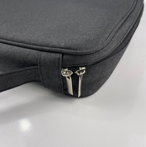 Bolsa de almacenamiento con cremallera negra, bolsa organizadora portátil con asa para documentos de viaje, artículos esenciales diarios - Product Image 2