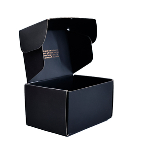 Tùy chỉnh màu đen bưu phẩm hộp mỹ phẩm trang phục bao bì sóng vận chuyển Hộp quà tặng sang trọng Hộp nhãn hiệu riêng gấp carton - Product Image 3