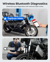 TOPDON TopScan universel professionnel Moto voiture scan auto moto outils de diagnostic moteur obd2 scanner outil pour toutes les voitures