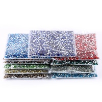 अमेज़न 2022 Blingbling थोक में 10 पैक 14400pcs कील कला स्फटिक ग्लास क्रिस्टल Flatback Rhinestones के नाखून के लिए
