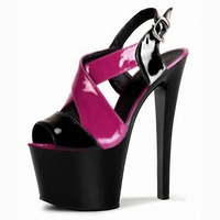 Sandales à talons hauts sexy fétichistes de 17 cm, plateforme de pole dance, talons aiguilles, podium de mode, danseuse exotique, couleur, talons hauts d'été, grandes sandales pour femmes