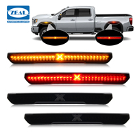 X-Style Getönte Doppelseitige Seitenmarkierungsleuchten für GMC Sierra HD 2500 3500 2020-2021 Vorne Bernsteinfarben Hinten Rot 4 Stück