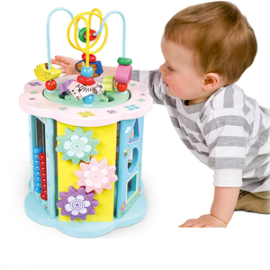 Jouets éducatifs multifonctionnels 5 en 1 en bois, abaque, labyrinthe, perles, jouets éducatifs traditionnels Montessori pour enfants, garçons et filles - Product Image 3