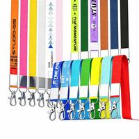 Lanières personnalisées en polyester par sublimation avec logo imprimé, sangle de cou pour badge d'identification, médaille et porte-clés