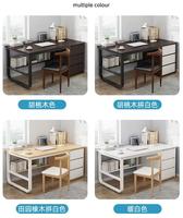 Escritorio de Madera Moderno y Sencillo para Oficina en Casa o Dormitorio, Mesa de Computadora de Hierro con Cajón para Espacios Pequeños, Muebles para Uso Mayorista