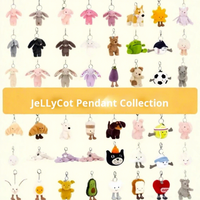 Porte-clés en peluche style Jellycat, ours de Barcelone, sac à cornes, boule d'aubergine, pendentif jouet en EVA, vente en gros, cadeau unisexe