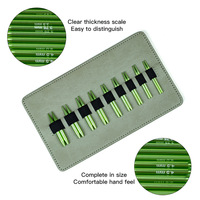 Ensemble d'aiguilles à tricoter circulaires interchangeables, 9 paires, 5,5 cm, vertes, mini, courtes, détachables, pour le tricot de chaussettes, de cols de pulls et le bricolage