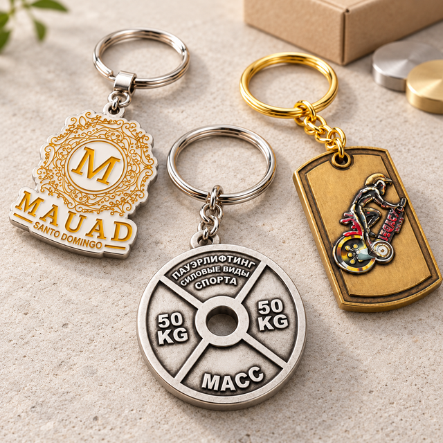 Custom Zinc Alloy Metal Keychains Personalized Logo Key Rings for Brand Promotions Event Suppliers Clubs and Bulk Orders