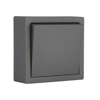 Interruptor de Luz Eléctrico de Pared de 70mm*70mm, Estándar Europeo, 1 Vía, 2 Vías, 250V 10A, para Hogar