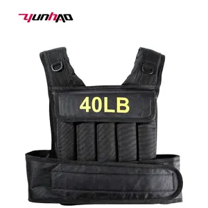 Factory Wholesale Custom Logo Gym Fitness Equipment Heavy Duty Adjustable Training Weighted Vest With Iron Weights