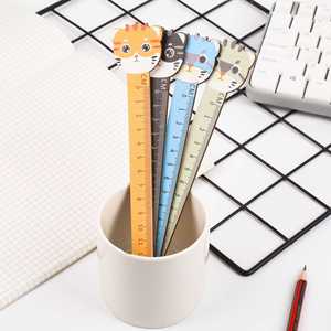 Regla de Madera con Formas Únicas de Fábrica al por Mayor, Regla de Madera Creativa con Diseño de Gato para Estudiantes, Herramienta de Medición Recta - Product Image 3