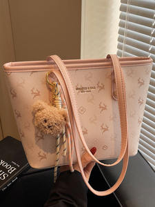 Tas Tote Wanita Mewah Bahan PU Grosir, Penutup Ritsleting, Ringan, Portabel, Tahan Lama, Desain Tahan Air, Tren Fashion, Penggunaan Sehari-hari - Product Image 2