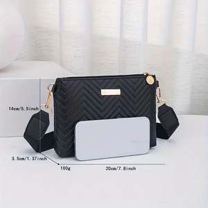 Bolsos de Mano de Fábrica I-0637, Bolsos de Hombro de Moda Sencillos para Mujer, Bolsos de Cuero PU para Mujer - Product Image 6