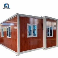 Maison conteneur extensible à aile unique étroite RELYANCE, 2-3 chambres, design moderne, garantie 3 ans, 10 unités par 40HQ, transport maritime