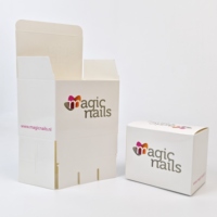 Boîte d'emballage pour vernis à ongles en carton blanc avec logo personnalisé, boîte cosmétique en papier de luxe avec séparateurs et inserts