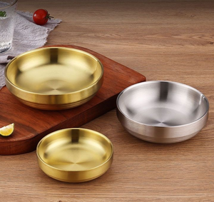 Bols à Trempette Coréens à Double Paroi en Acier Inoxydable 304 Poli Écologiques pour <span class=keywords><strong>Restaurant</strong></span>, Barbecue et Fondue - Product Image 4