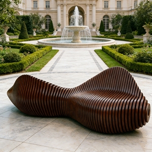 Silla de Madera Artística Y720, Asiento de Espera para Áreas Públicas, Exteriores, Estaciones de Metro, Hoteles Premium, Estudios, Aeropuertos, Bibliotecas y Bancos - Product Image 1