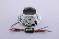 DEAO Silver 3.0 Inch Shroud LED Halo Eyes Decoration Cover High Brightness 3000 Lm Easy Installation Daytime Running Light