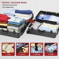 Amz Hot Lot de 18 sacs de compression sous vide de voyage avec pompe électrique rechargeable, cubes de rangement hermétiques pour bagages, économiseur d'espace