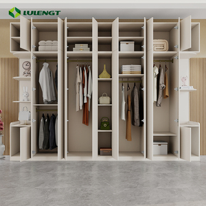 Mobiletto da <span class=keywords><strong>Parete</strong></span> Moderno con Soluzione di Stoccaggio Aperto, Design a Griglia, Armadio Superiore per Casa Minimalista - Product Image 6