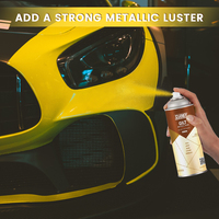 Peinture en aérosol métallisée premium XY Manufactures, échantillon gratuit, ressemble à une véritable peinture plaquée or.
