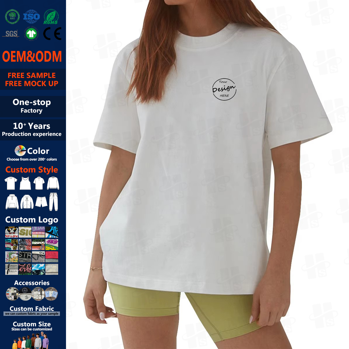 Good Quality 95% Cotton 5%Spandex Women Casual T Shirts Drop Shoulder Loose Fit Cool Big T-shirt for Women