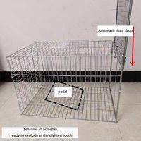 Cage à pigeons à entrée unidirectionnelle, piège à pigeons grande taille, portable, facile à assembler, conception anti-évasion, cage à oiseaux spacieuse pour intérieur/extérieur