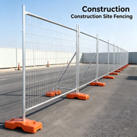 Clôture temporaire en acier galvanisé de style canadien 6 pieds x 10 pieds, clôture de sécurité robuste, clôture pour chevaux, clôture 3D pour chantier et événements