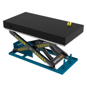 Banco de soldadura hidráulica SteelPlus GPPH 2x1Mt 12mm de espesor, rejilla diagonal de agujeros de 16mm - Product Image 1