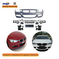 Pare-chocs avant GUGO M Tech F30 LCI pour BMW Série 3 F30 LCI 2015-2018 Berline – Cache de remplacement avec grilles