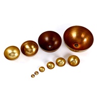 50mm 80mm 100mm 150mm 200mm 속 빈 황동 반구 거울 광택 처리된 반원 황동 구리 볼