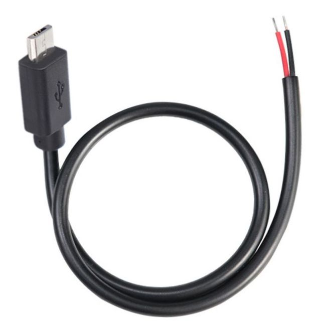 Micro USB Male/Female to 2/4 Pin Bare Wire Power Cable Braid Shielding PVC TPE Jacket for DIY 5V 3A Devices LED Fans Repair More