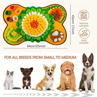 Tapis de Sniffing Beke pour Chiens, en Forme d'Os, Distributeur Lent de Nourriture, Jouet d'Activité Olfactive en Coton Épais, Jeu d'Entraînement d'Intelligence, 64x43cm, 240g, Petite Taille